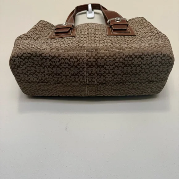 Coach Y2K Demi Signature Print Brown Soho Buckle Leather Canvas Tote Bag - Picture 3 of 16